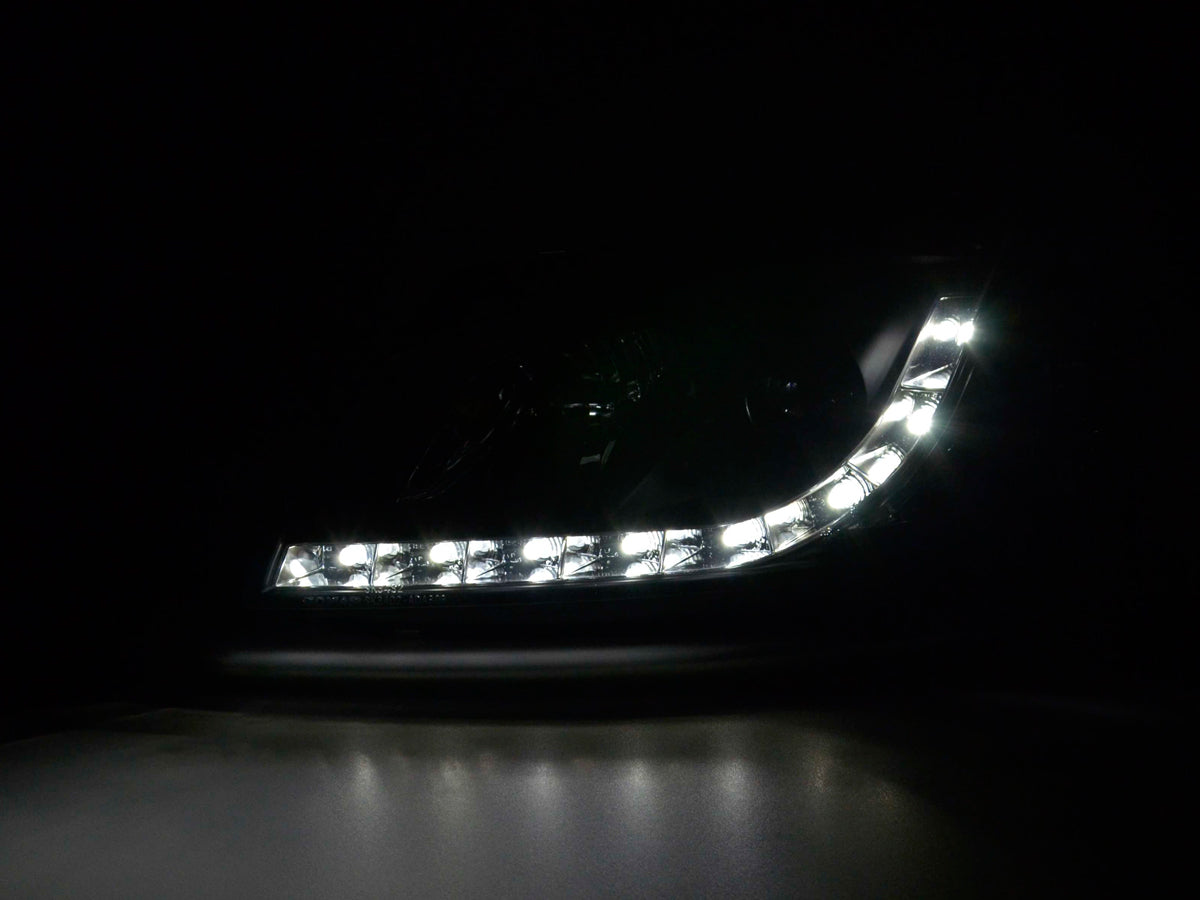 Scheinwerfer Set Daylight LED Tagfahrlicht VW Golf 6 08-12 schwarz Scheinwerfer Set Daylight LED Tagfahrlicht VW Golf 6 08-12 schwarz